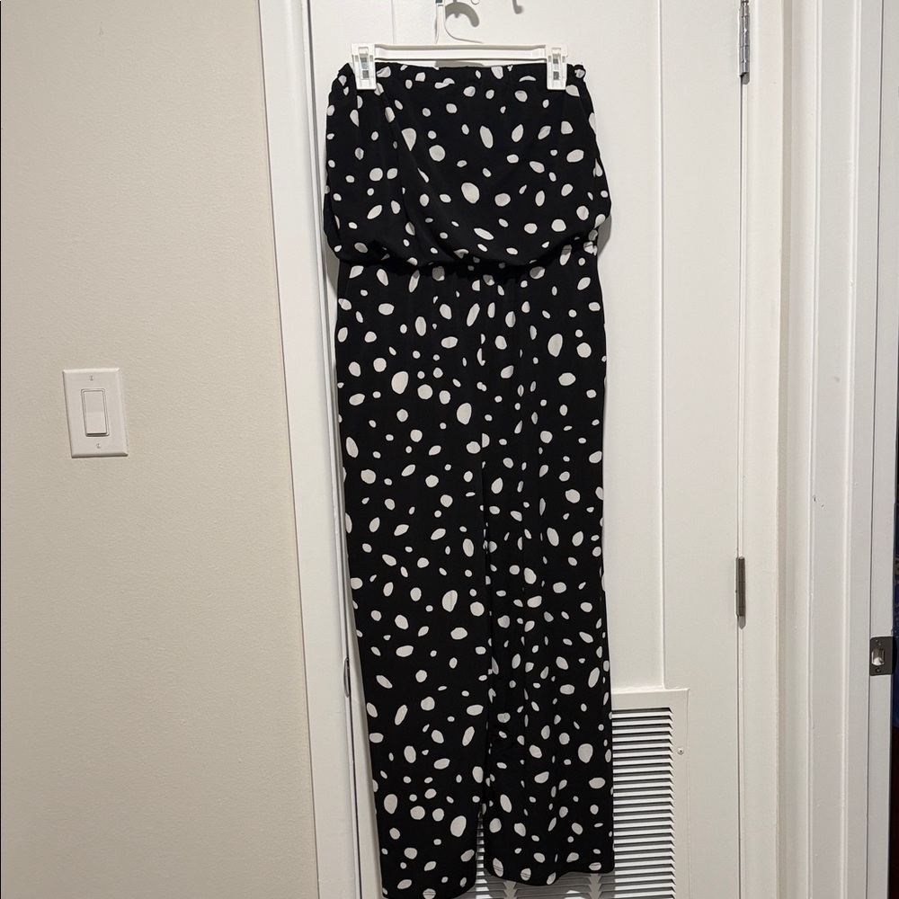 Ankle length strapless jumpsuit